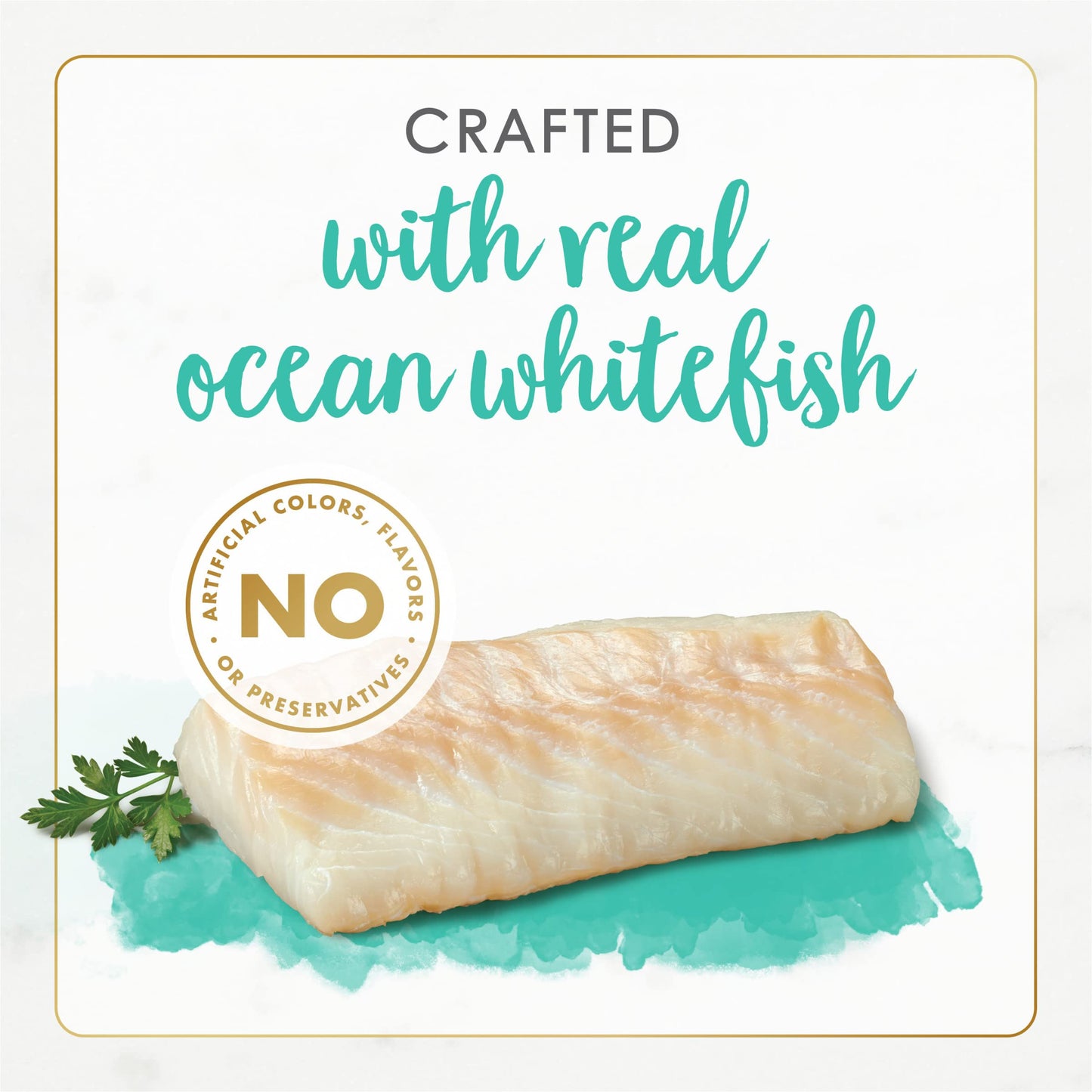 Purina Fancy Feast Wet Cat Food Pate Gourmet Naturals Ocean Whitefish Recipe - (Pack of 12) 3 oz. Cans