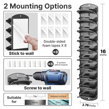 BRUBEQO Spring Clip Hat Organizer Hold Storage 40 Caps for Baseball Caps（2-Pack） Wall Mount Closet & Door Hat Rack Holder Hanging Closet Install with Strong Adhesive or Screws.