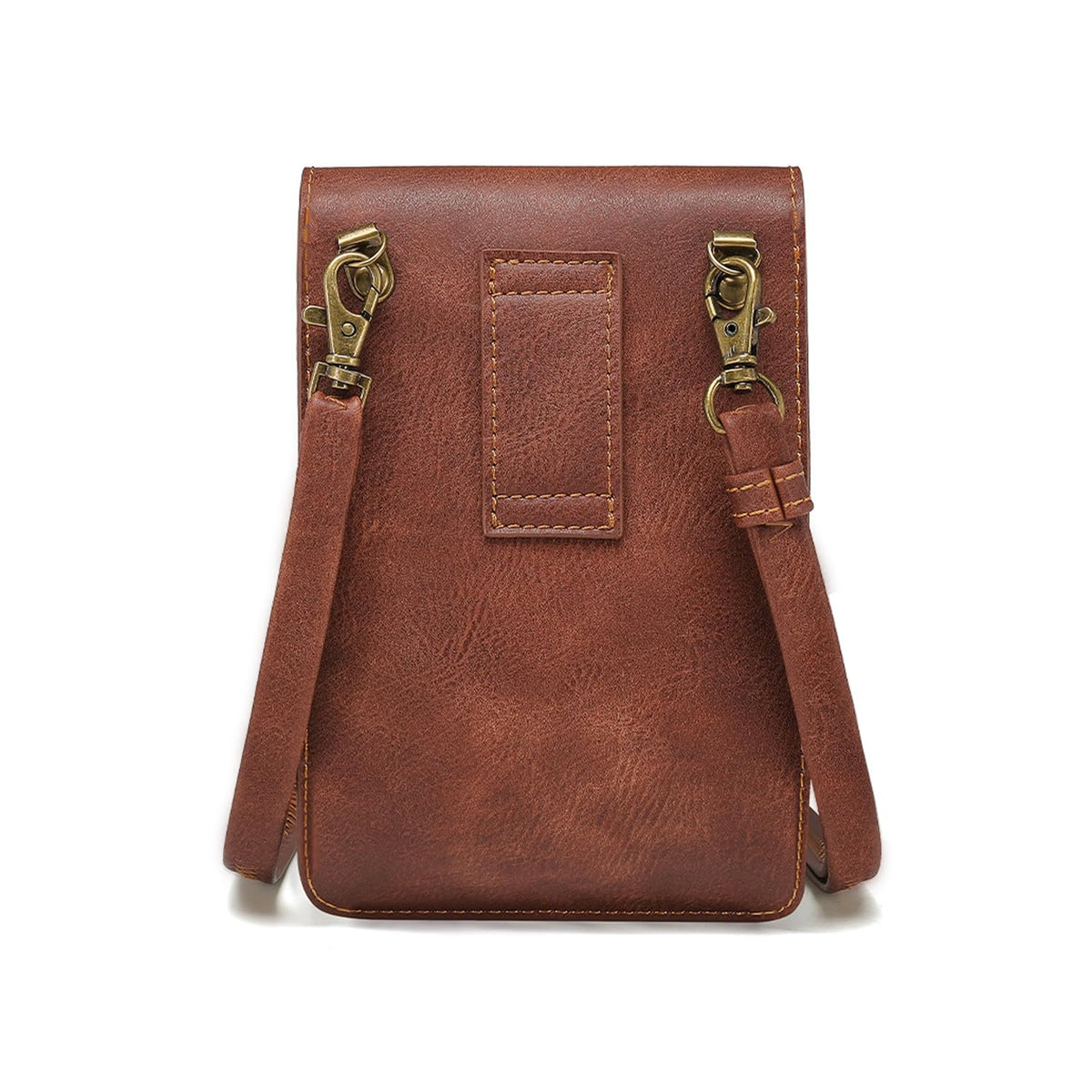 Larswon Renaissance Bag, Medieval Leather Belt Bag - Small Crossbody Bag, Cell Phone Pouch - Brown Fairy