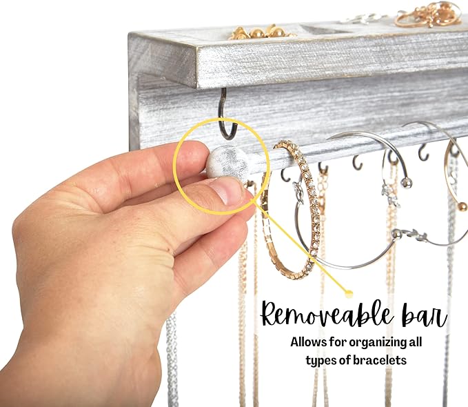 Rustic Necklace Jewelry Organizer