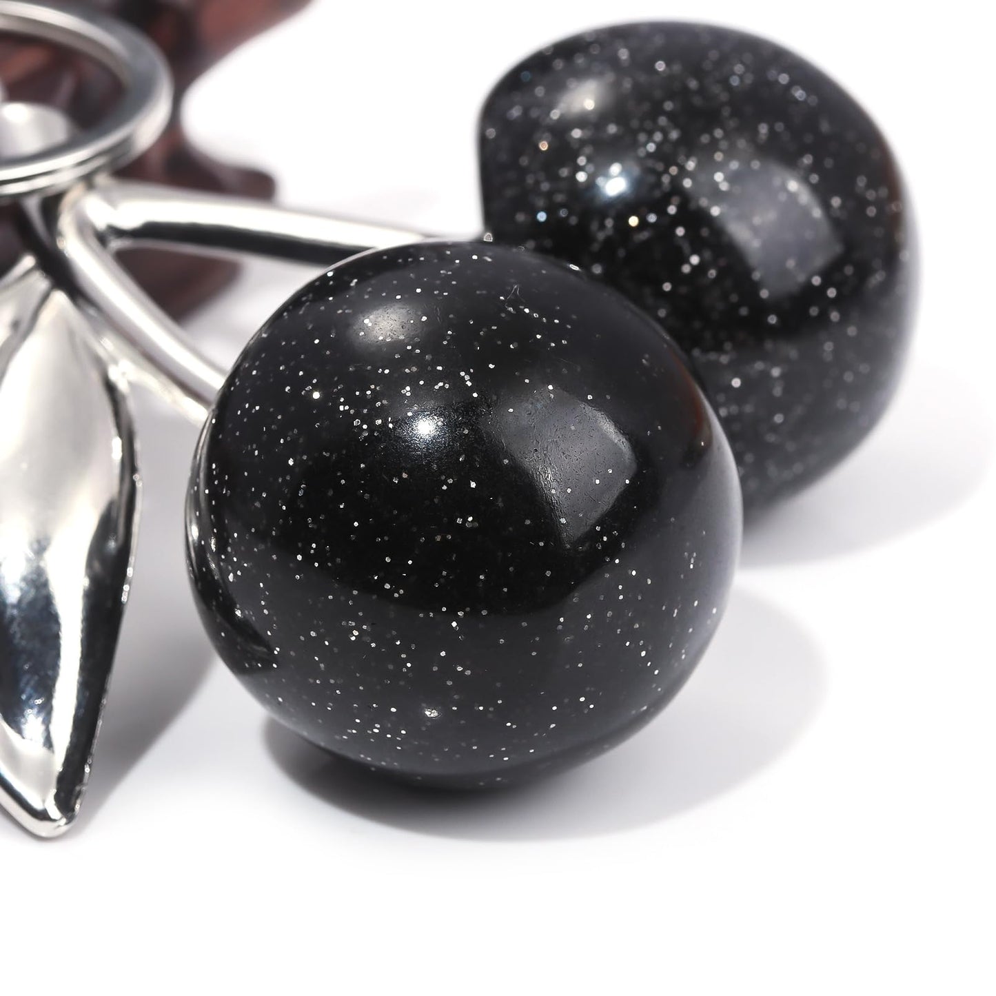 nylry Cherry Keychain Bag Charm Purse Charms for Handbags Cute Keychain Accessories Gifts for Women Aesthetic Y2K Kawaii Keychain Accessories-Black