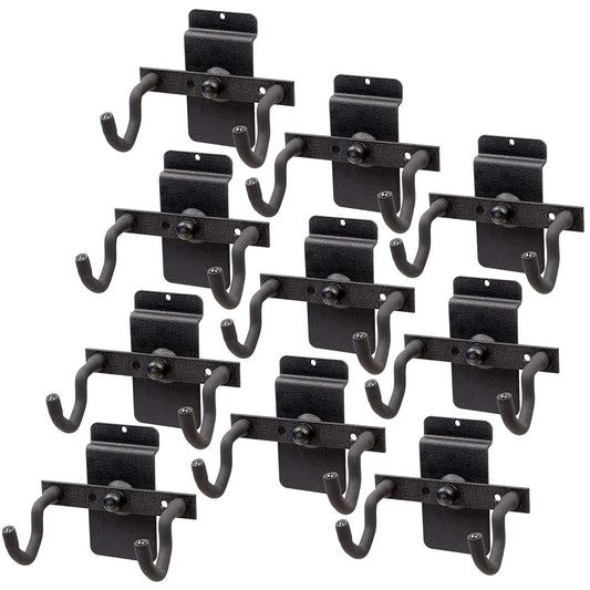 Hold Up Displays - 10 Pistol Hooks - For 3" Slatwall Gun Display System Modular Rack Modern Black Tactical HD09-3SW 10 Pack Made in The USA