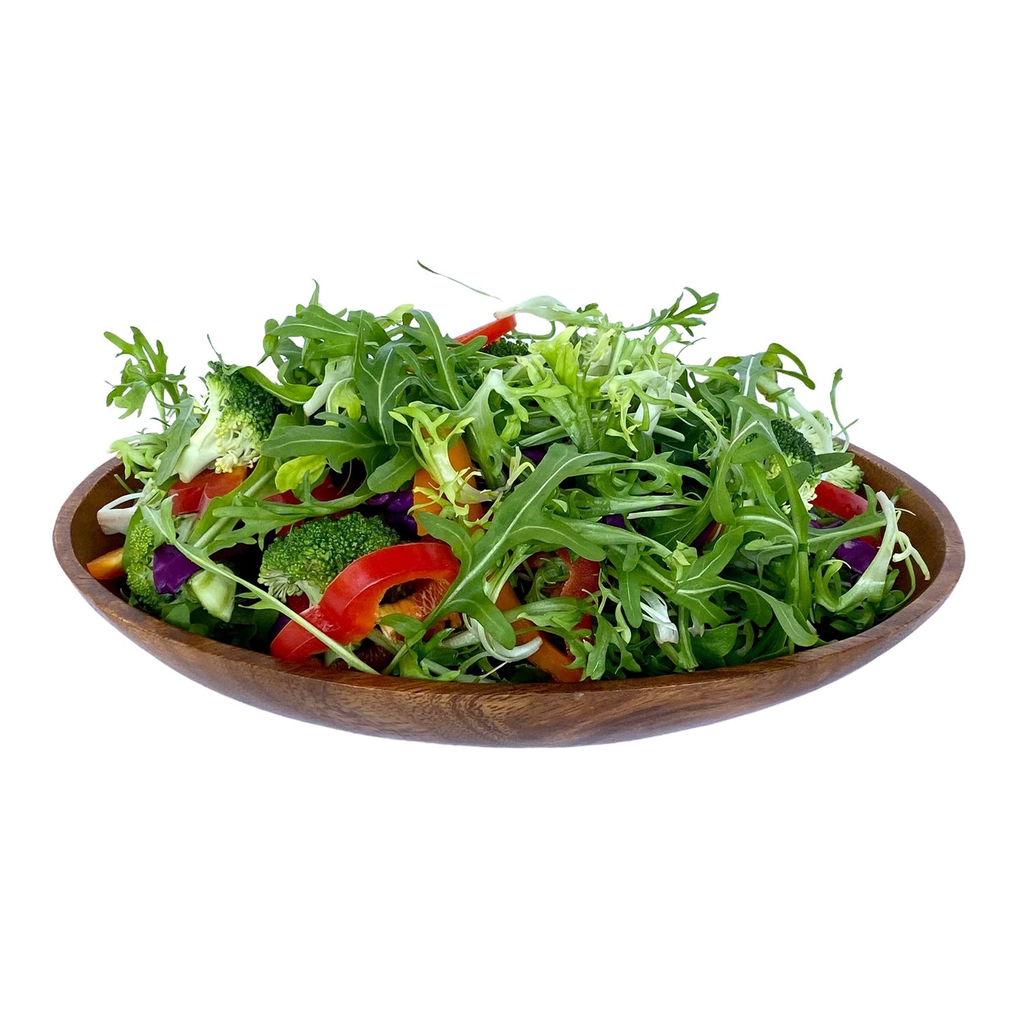 WRIGHTMART Acacia Wood Oval Bowl, Handmade, Rustic Server for Foods, Salads, Fruits, Bread - Dining Table & Kitchen Counter Décor - Entryway Key & Coin Catch-All Tray, 10.75" x 7" x 1.75"