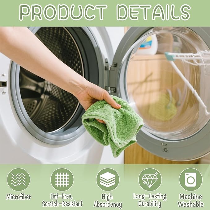 4 Pack Extra Large Microfiber Cleaning Cloths 20"x30", Lint-Free Reusable Towels