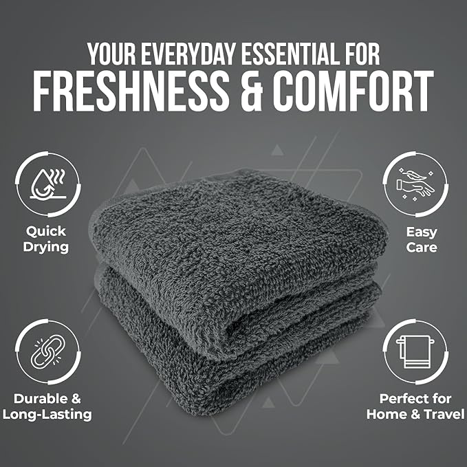 DAN RIVER 12 Pack Wash Cloths for Showering