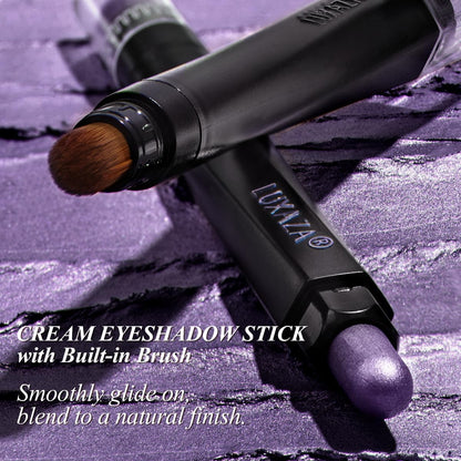 LUXAZA PRO Neutral Eyeshadow Stick 6PCS Set, Pink and Purple Metallic Shimmer Matte Cream Eye Shadow Eyeliner Brightener Pencil Crayon, Halloween Makeup - PURPLE MARTINI