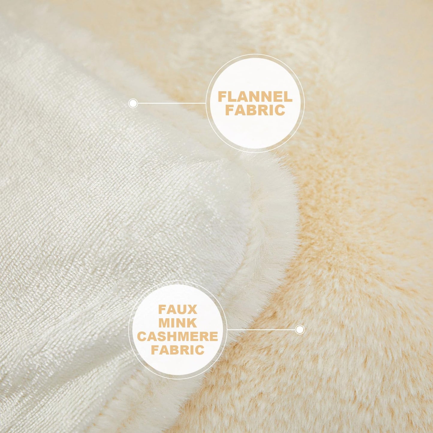 LiveGo Luxury 1000GSM Faux Mink Cashmere Throw Blanket, Super Heavy Warm Cozy Blankets for Couch Bed Sofa, Plush Elegant Soft Reversible Mink Blanket for Living Room Bedroom (Off-White, 100x160cm)