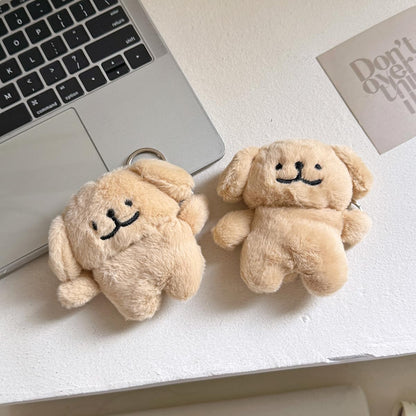 Yatchen Furry Case Compatible with AirPods Pro,Funny Cute 3D Cartoon Plush Dog Design Fluffy Soft Warm Cover Case Carrying Charging Box with Keychain Anti-Fall Protective Case for AirPods Pro
