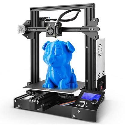 Official Creality 3D Printer Ender-3 FDM DIY Printers High-Precision Printing Stable Power Supply Rapid Heating Up Quality Extruder Resume Printing High-standard V-profile Printing Size: 220x220x250mm