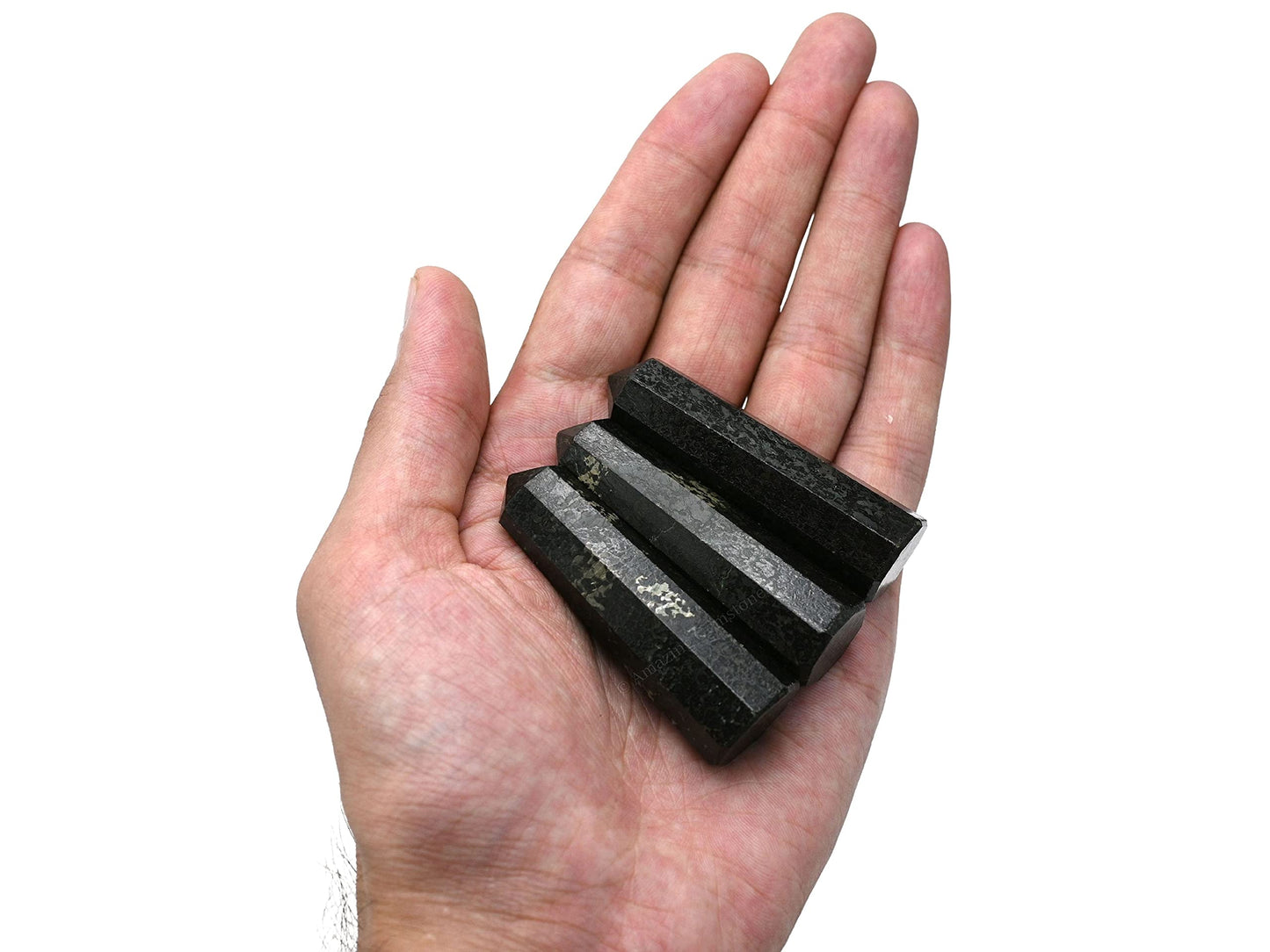 Amazing Gemstone Nuummite Crystal Towers ~ Natural Healing Crystal Point Obelisk for Reiki Healing and Crystal Grid (2" to 3" INCH)