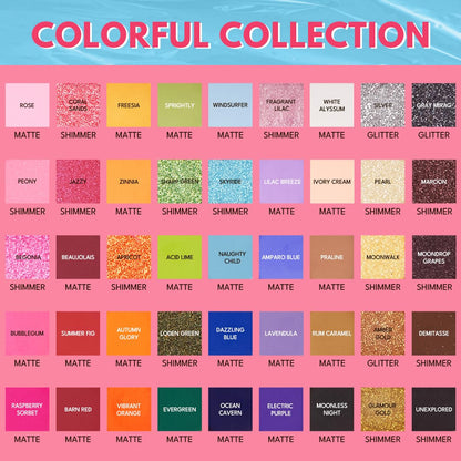 imakeupnow 45 Shades Eyeshadow Palette, Highly Pigmented Colorful Collection Makeup Palette, Matte Shimmer Metallic Glitter Eye Shadow For Long Lasting Eye Make Up