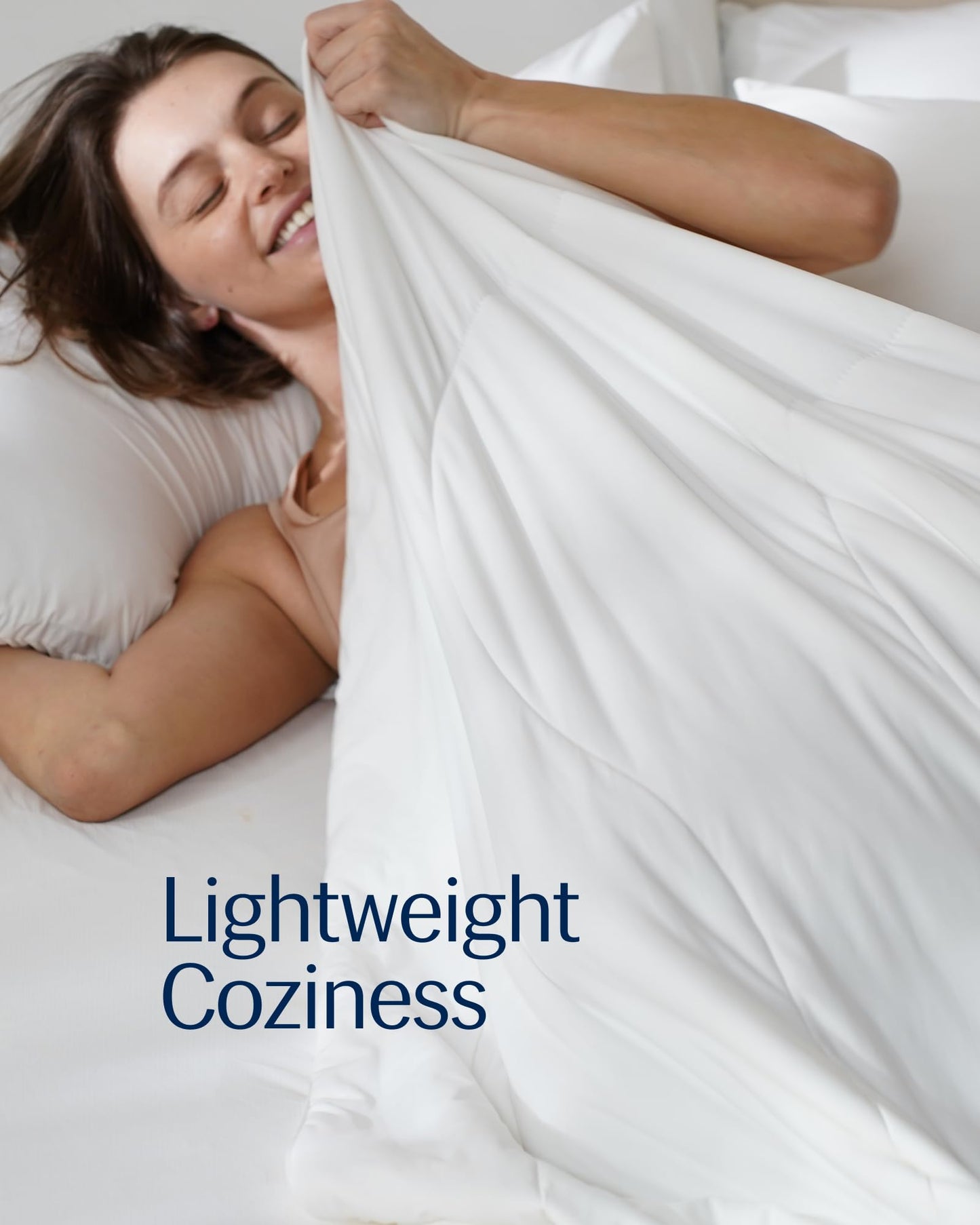 REST® Evercool® Cooling Comforter, Full/Queen, Blanket for Hot Sleepers, All Season Bedding to Keep Cool for Night Sweats, Breathable Lightweight Blanket, 90"x90" Inches, Arctic White