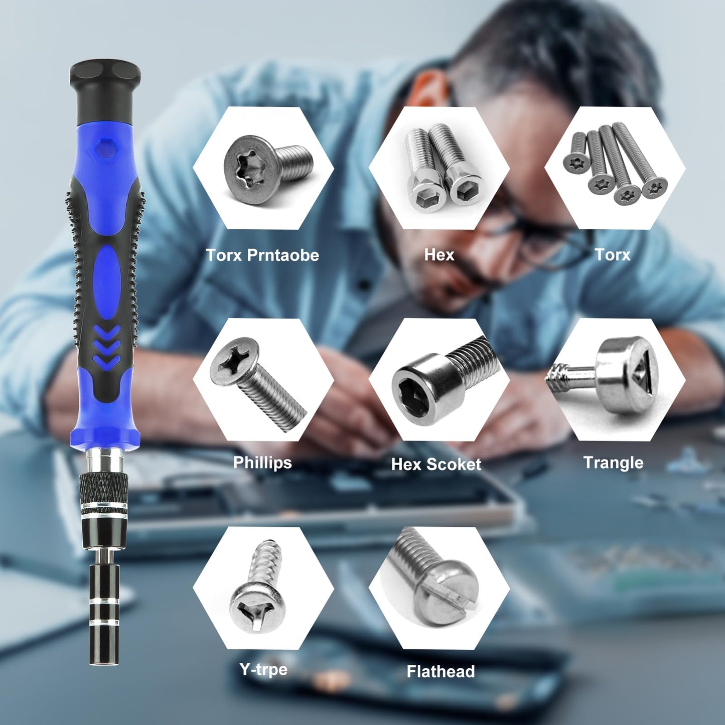 EVENTRONIC 132-in-1 Precision Screwdriver Set, Magnetic Metal, Professional, for Mobile Phone, Tablet, PC, Laptop, Watches, High Adaptability, Comprehensive Accessories