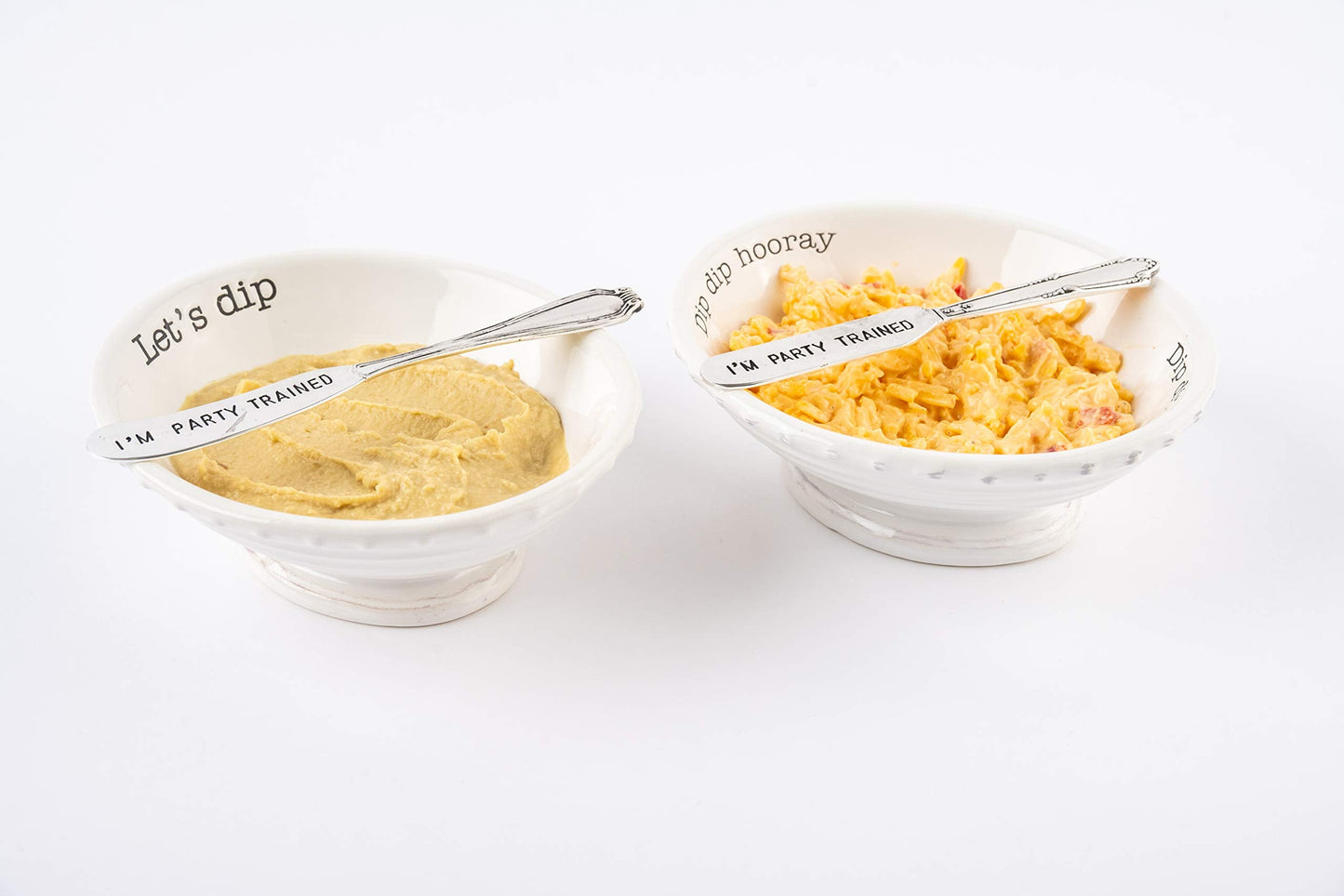 Mud Pie Dip Bowl Set, Hooray, 2" x 6"