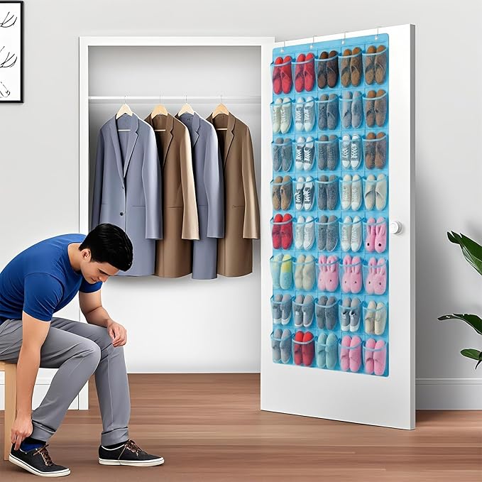 40-Pocket Over the Door Shoe Organizer