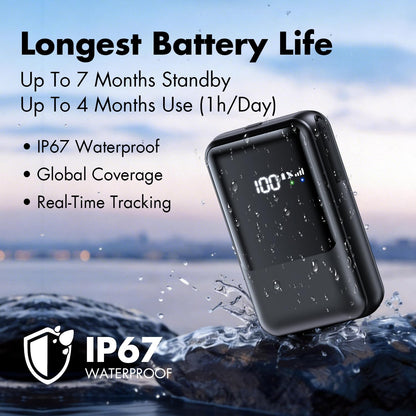 FASGAIN GPS Tracker for Vehicles, Assets Car Tracker Device with App, Up to 7 Months Batter, Magnetic Waterproof Tracking Device, Worldwide Coverage – iOS, Android (Subscription Required)(8000Mah)