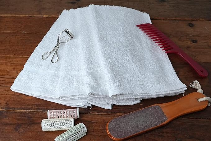 Basic Hand Towels 16x26 Inches – Bulk Pack of 96 – White Color – Soft and