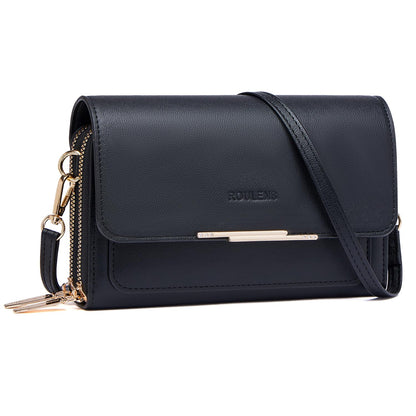 Roulens Small Crossbody Phone Bag for Women,PU Leather Mobile Phone Bags Card Holder Purse and Handbags,Shoulder Bag with Adjustable Strap