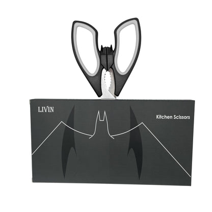 Bat Cat Large Handles Kitchen Ambidextrous Scissors for Women, Large Grip Openings Utensils, Halloween Kitchen Accessories for Vegetables Meat Cutting, Comfortable Ergonomic Fit for Office