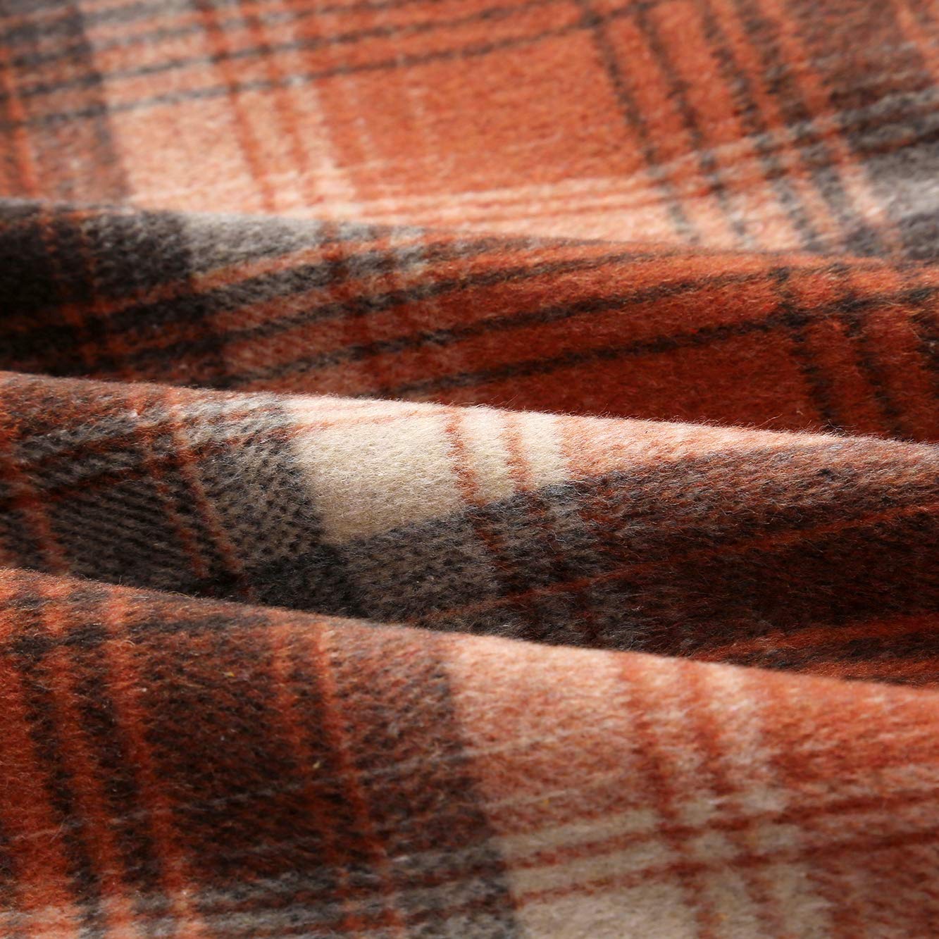 Orange Skirt for Women Fall Winter Outfits Halloween Clothes for Women Pumpkin Dress Maxi Long Plaid Skirts 2025 (Medium, Long Orange)