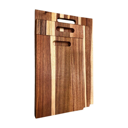 Luxe Essentials by PLH Premium 3-Piece Acacia Wood Cutting Board Set – Durable, Knife-Friendly, and Eco-Friendly Kitchen Essentials