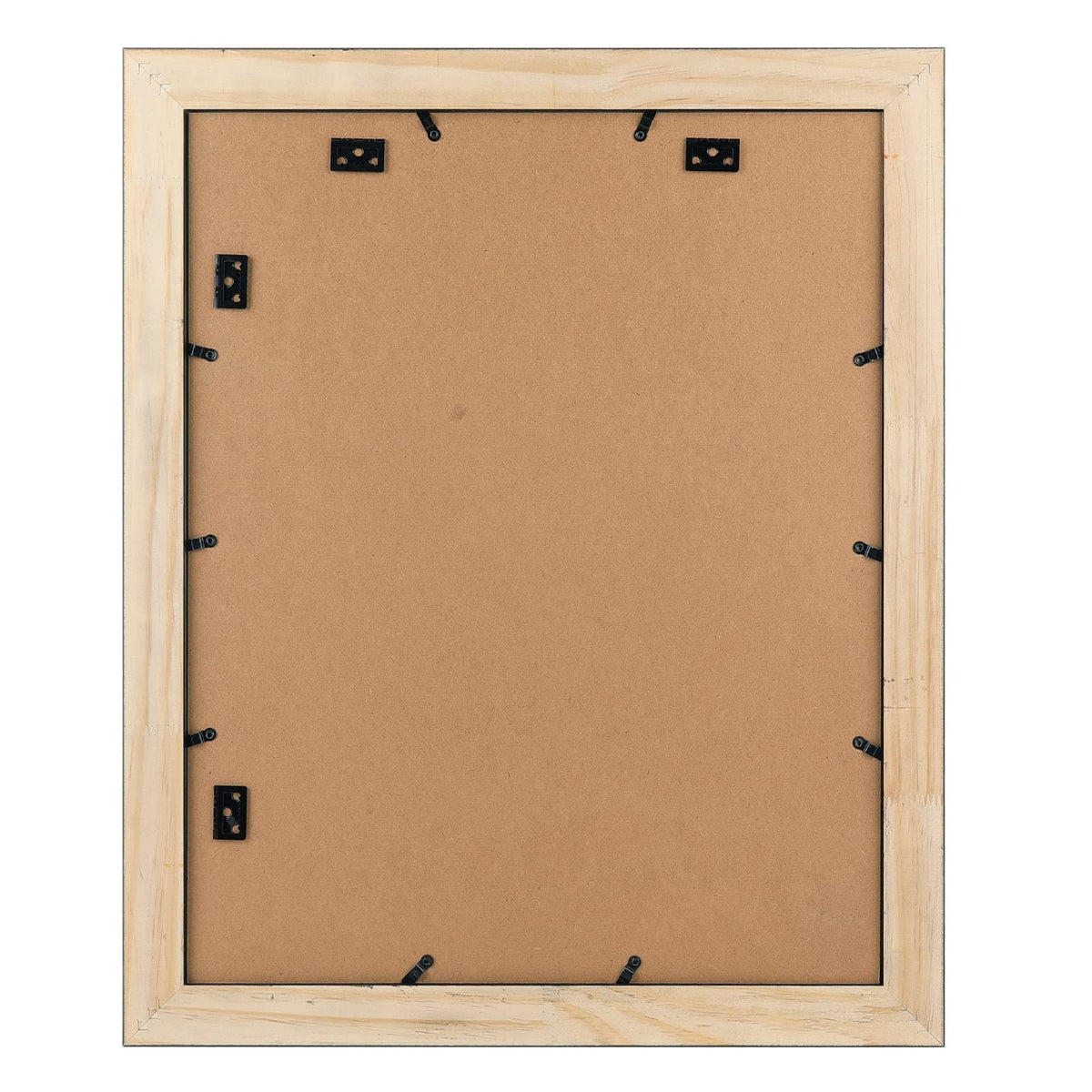 Golden State Art, 16x20 Picture Frame - Displays 11x14 Photo with Mat or 16x20 Without Mat, Wide Moulding Solid Wood Frame for Wall Display, Black