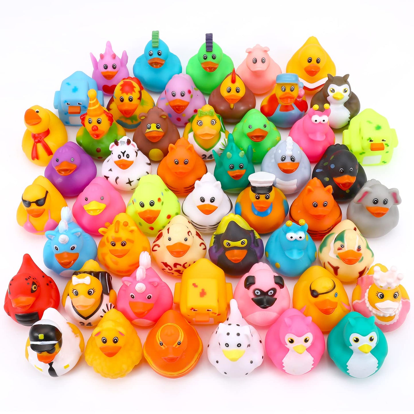 100 Pack Rubber Ducks in Bulk, Assorted Ducks for Jeeps Ducking, Mini Rubber Duckies for Baby Bath Toys, Kids Bath Pool Toys Birthday Gifts Party Favors