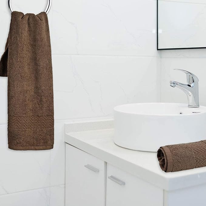Cleanbear Bathroom Hand Towels, 100% Cotton Face Towels, 13 x 28 Inches