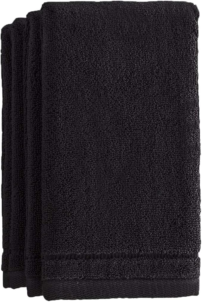 Creative Scents Cotton Fingertip Towels Set Black