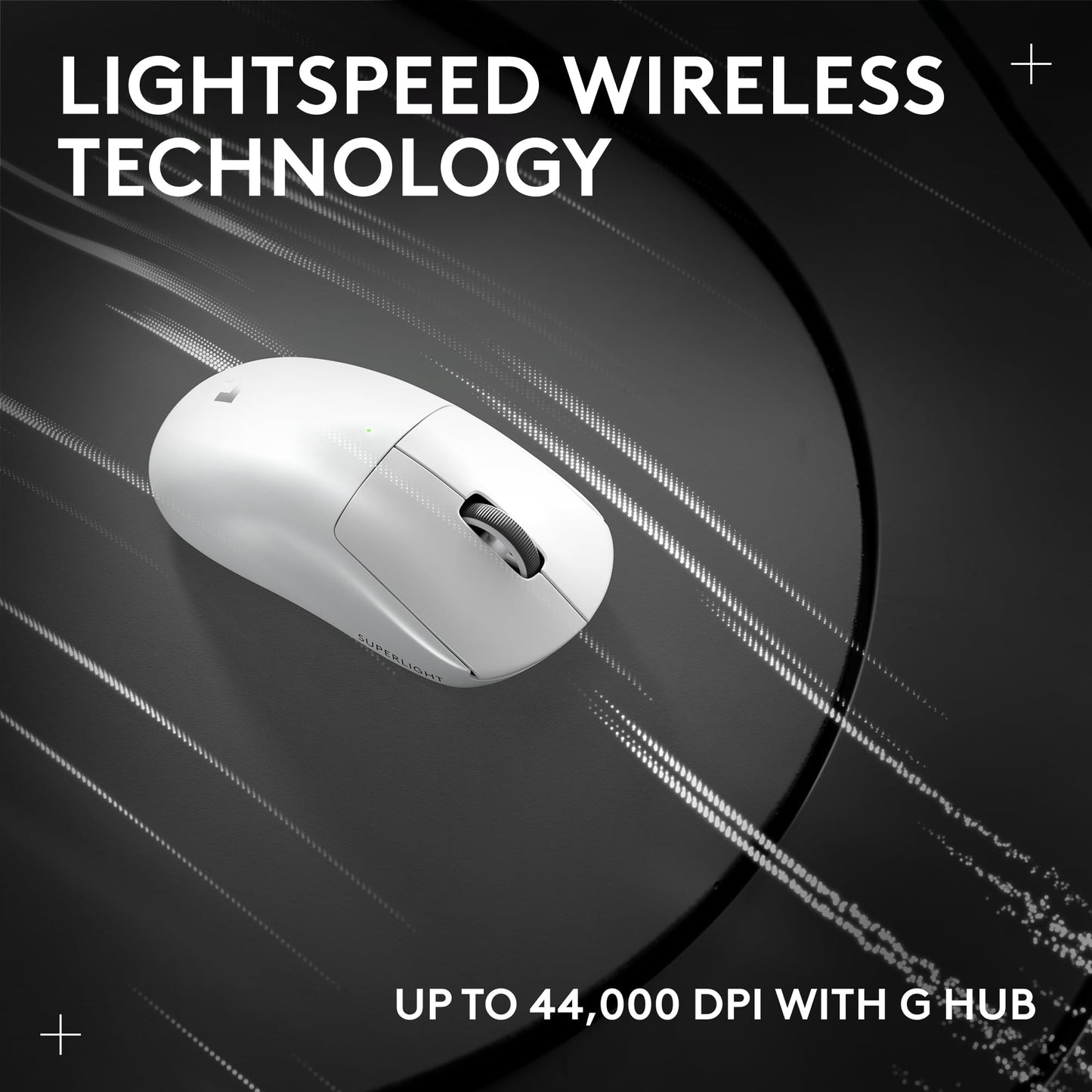 Logitech G PRO X SUPERLIGHT 2 LIGHTSPEED Wireless Gaming Mouse, 8K Polling, Lightweight, 60g, LIGHTFORCE Hybrid Switches, HERO 2 Sensor, 888 IPS, 44K DPI, 5 Programmable Buttons, USB-C, PC/Mac - White