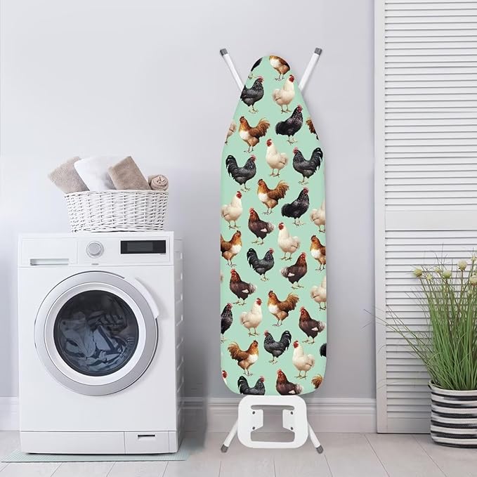 Rooster Ironing Board Cover Heat Reflective Stain Resistant Ironing Board Covers
