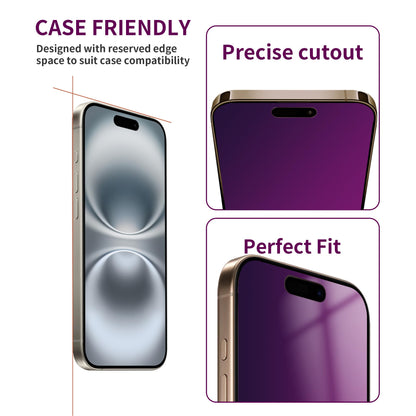 2 Pack Privacy Screen Protector for iPhone 16 Pro Max Tempered Glass 6.9inch Private Saver Anti-Spy Eye Protection Anti-Scratch Full Coverage
