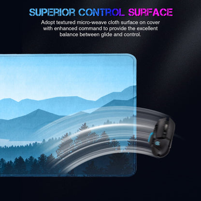EFISH Mouse Pad (800 * 300 * 3 MM) Extended Large Mouse Mat Desk Pad, Stitched Edges Mousepad,Non-Slip Rubber Base,XL Gaming Mouse Pad for Office & Home