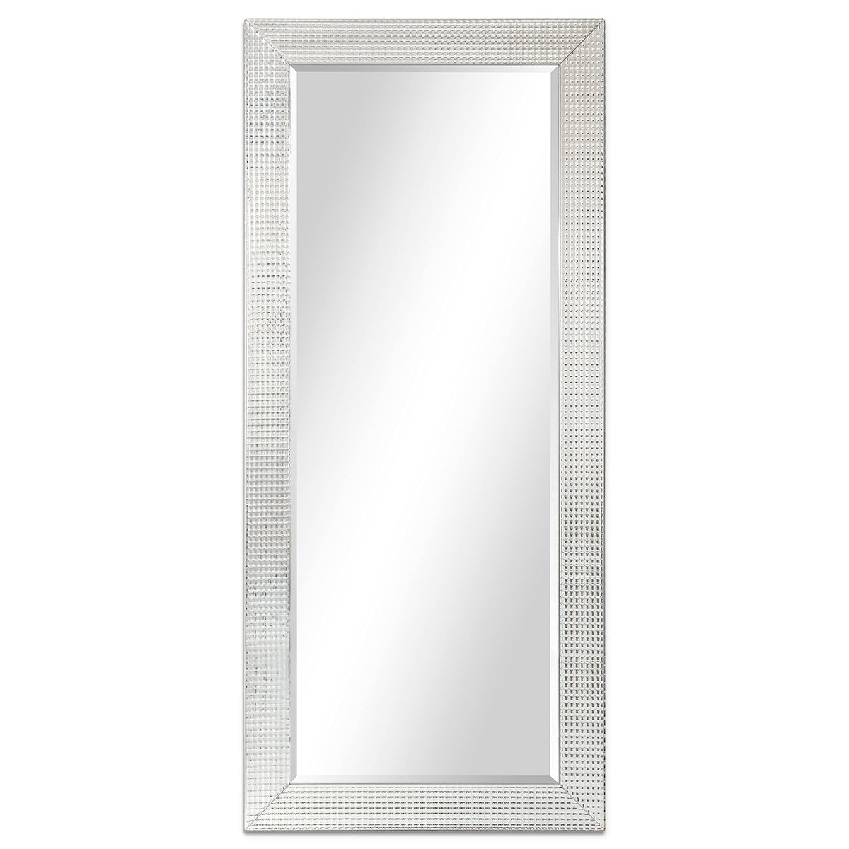 Empire Art Direct 54" x 24" Beveled Wall Mirror, Full Length, Wall-Mounted Mirrors with Solid Wood Frame Covered Prism Panels, Modern Mirror for Bathroom, Vanity, Bedroom, Hallway, Living Room