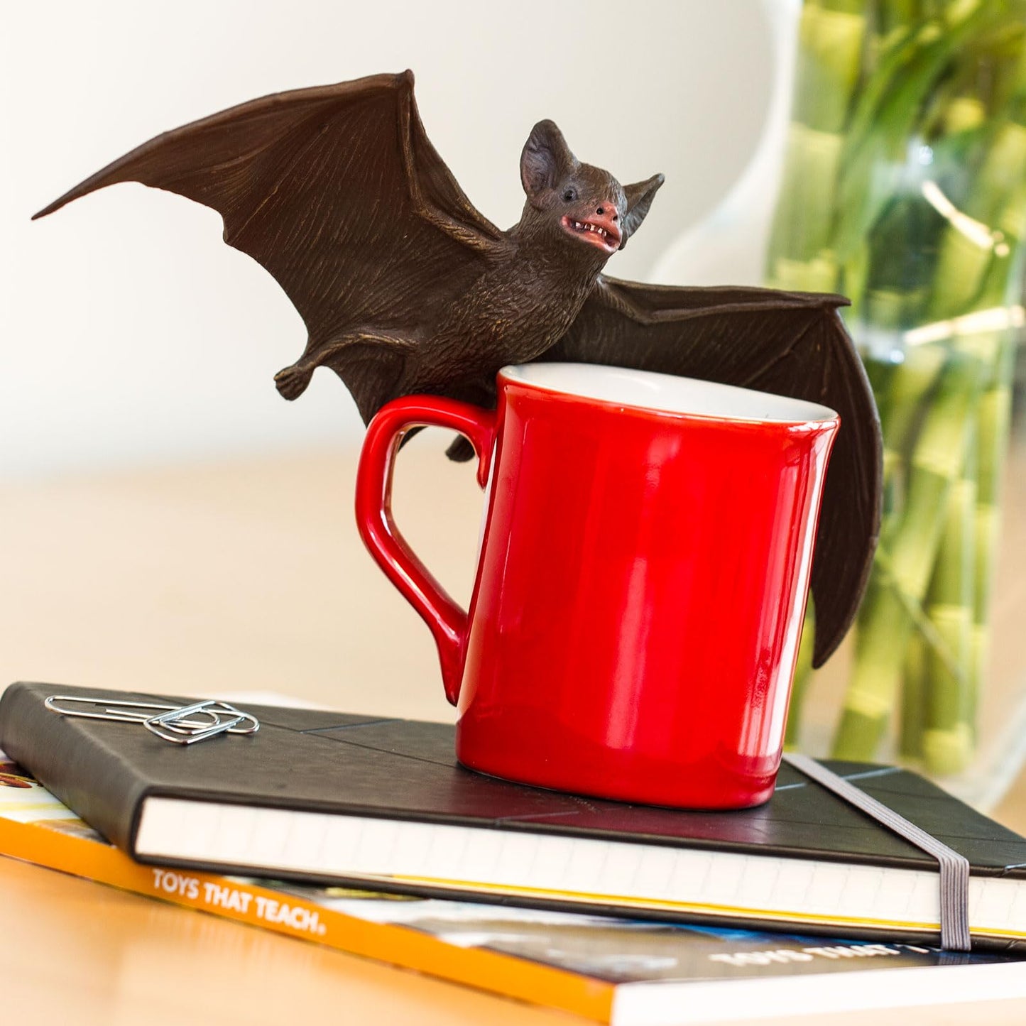 Safari Ltd. Brown Bat Figurine - Detailed 9" Plastic Model Figure - Fun Educational Play Toy for Boys, Girls & Kids Ages 3+