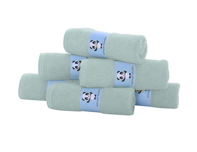 HIPHOP PANDA Baby Washcloths, Rayon Made from Bamboo