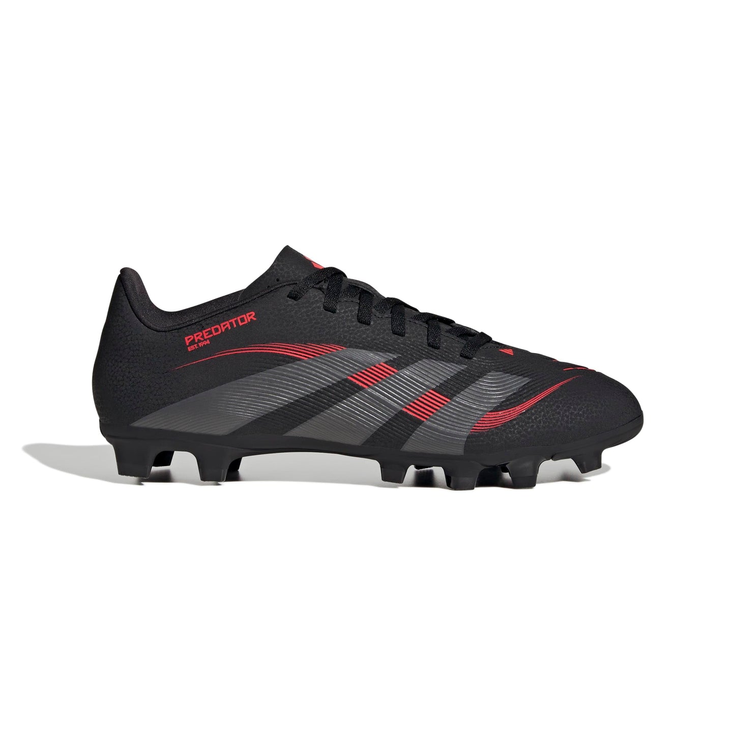adidas Unisex Predator Club Firm Multi Ground Football Boots, Core Black/Grey Four/Lucid Red, 10 UK