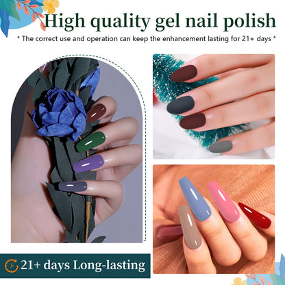JODSONE Gel Nail Polish Kit with U V Light 32 Colors Gel Polish Nail + 4 Functional Adhesive Bottles Kit Soak Off Manicure Tools Gifts for Women
