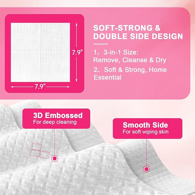 FACEMADE 240 Count Disposable Face Towels, 100% USDA Biobased Face Towelettes