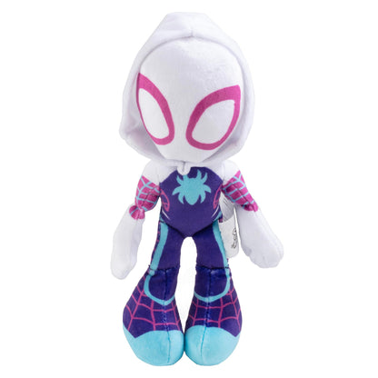 Marvel Spidey & His Amazing Friends 8" Plush 3-Pack Set - Spider-Man, Miles Morales, Gwen Stacy Ghost - Officially Licensed Stuffed Animal Toy Figures - Spider-Verse Gift for Kids, Boys, Girls