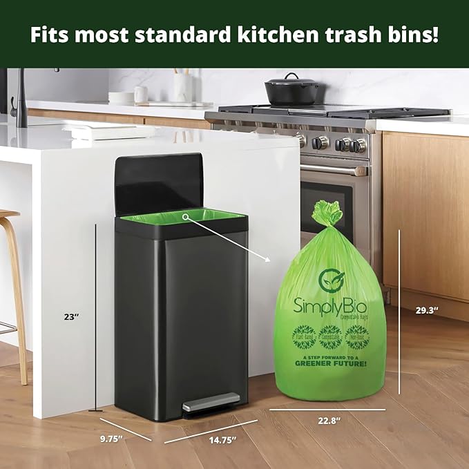 Simply Bio 13 Gallon Compostable Trash Bags Liners