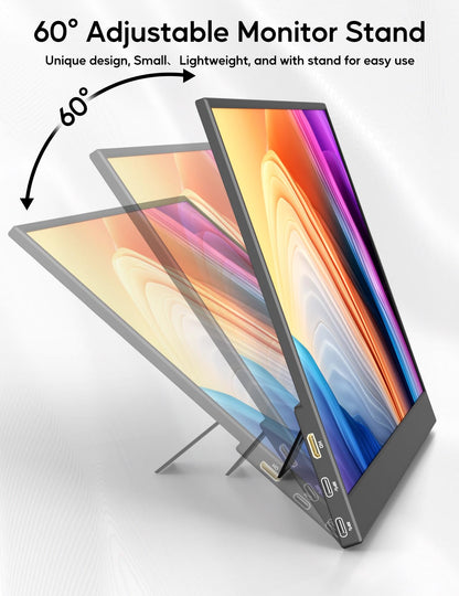 4K Portable Monitor 13.3" 3840 x 2160 UHD USB-C HDMI Laptop Monitor, 100% sRGB IPS Computer Gaming Display HDR Travel Monitor w/Speakers for Laptop Xbox PS5 Switch PC Phone