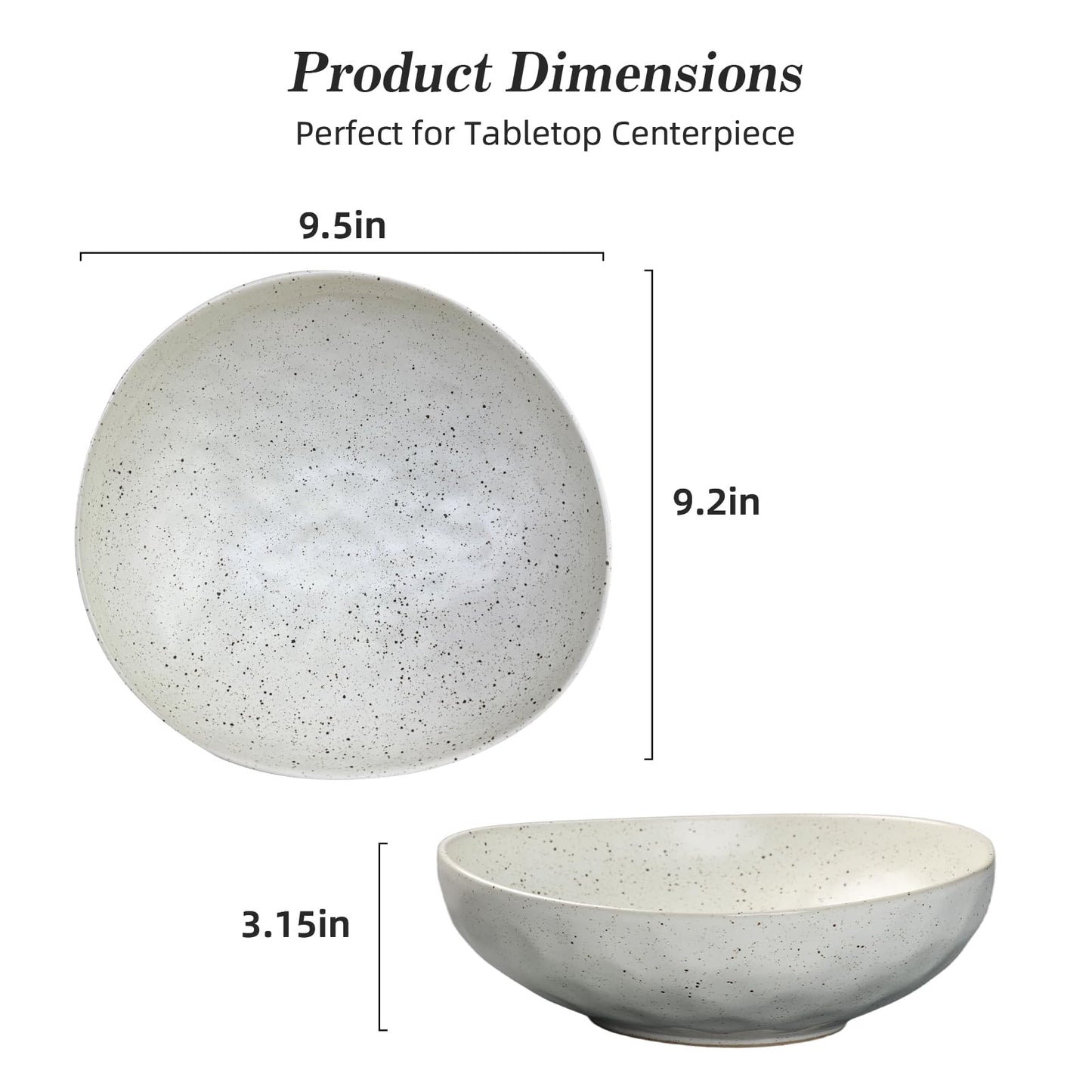 salomayes Wabi-Sabi Decorative Bowl, Matte Off-White Speckled Ceramic Key Bowl with Subtle Hammered Texture, One-of-a-Kind Artisan Glaze for Entryway or Kitchen Counter Décor