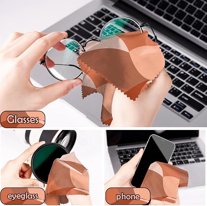 6 PCS Glasses Cleaning Cloth Eyeglass Cleaning Cloth Lens Eyeglasses Microfiber