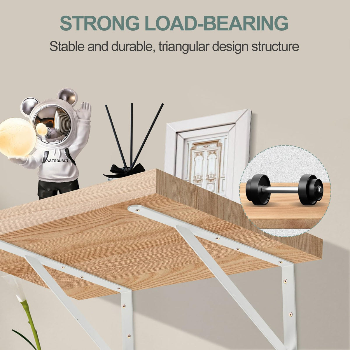 12 Pack L12 x H 8" White Heavy Duty Shelf Brackets with Screws Metal Shelf Brackets Shelf Support Angle Brackets for Shelves L Brackets Heavy Duty Floating Shelf
