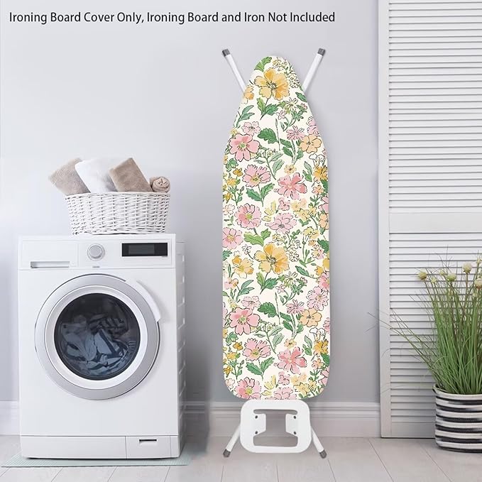 Painting Flower Ironing Board Cover Large Extra Wide Table Top Ironing Board