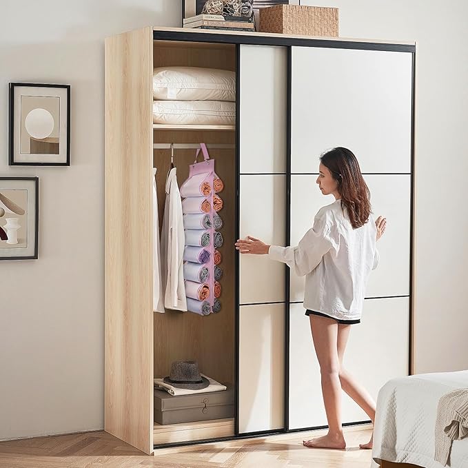 Legging Organizer Storage, Foldable Hanging Closet Organizer Storage