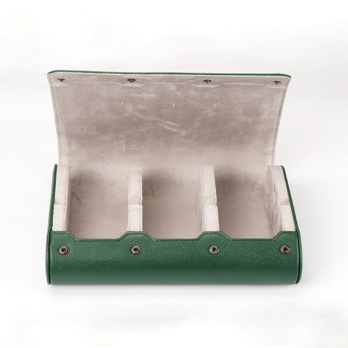 YANHHAN Watch Roll Travel Case for Men - Multifunctional Leather Watch Travel Cases Watch Display Box Cabinet ，Christmas Gift for Man/Woman/Office,daily watch case(green)