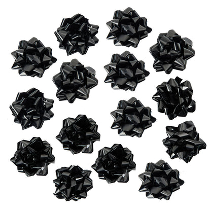 CHOIEO 15 Pcs Gift Bows Assortment, Decor for Christmas, Birthdays, Weddings, Holiday Embellishments, Presents, Wrapping Paper, Anniversaries, Baby Showers, Bridal Showers, Hanukkah (Black)