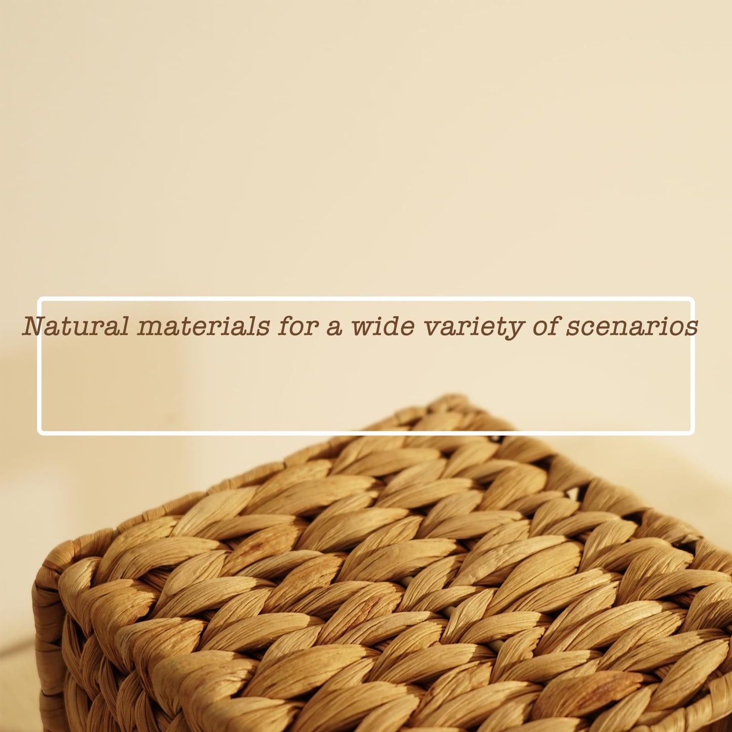 Set of 2 Water Hyacinth Handwoven Tissue Box Cover, Natural Handmade Wicker Napkin Box Holder, Handcrafted Square Facial Tissue, Rustic Decorative on Table and Bathroom, Office, Boho Decorative